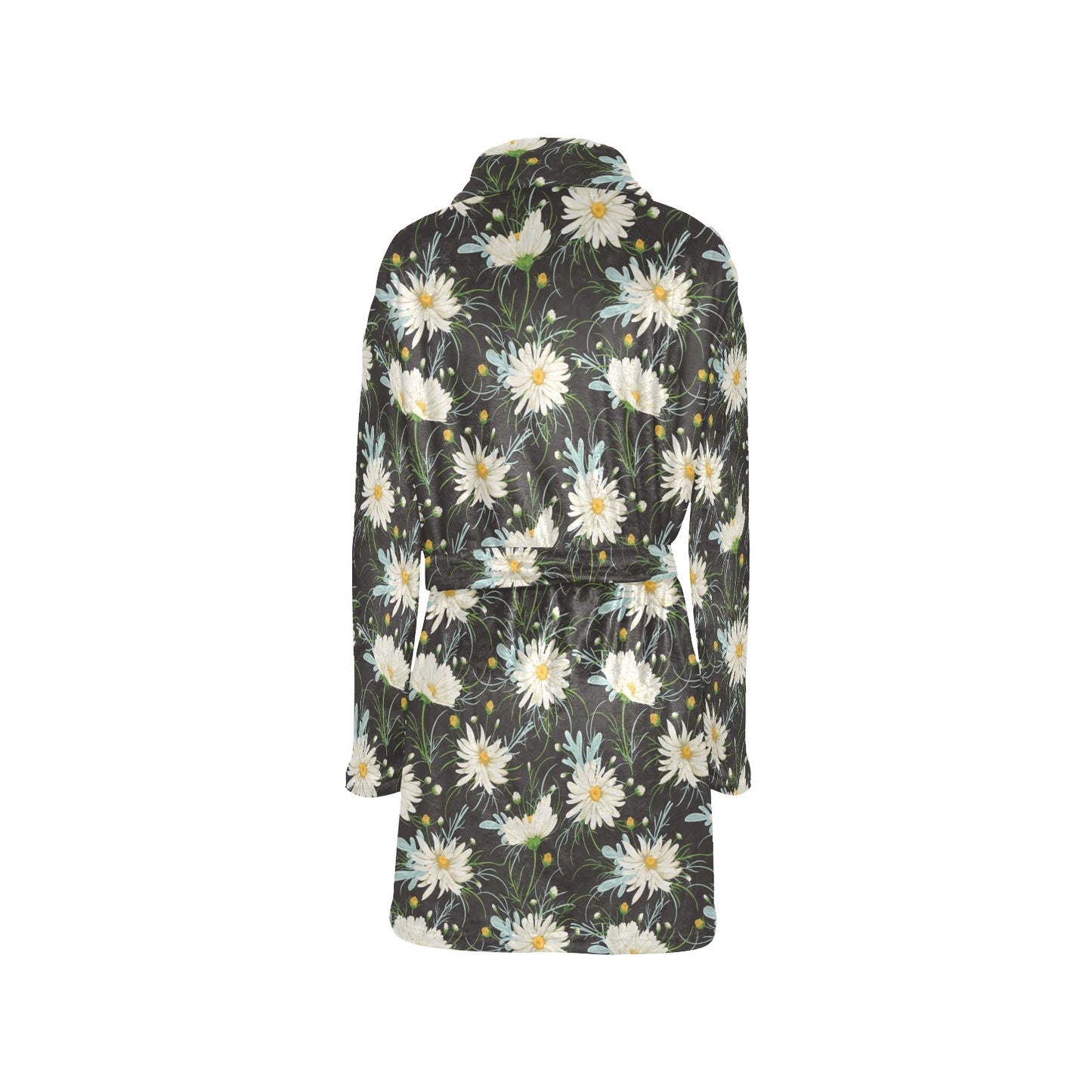 Daisy Pattern Print Design DS08 Women's Fleece Robe