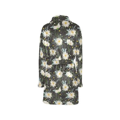 Daisy Pattern Print Design DS08 Women's Fleece Robe