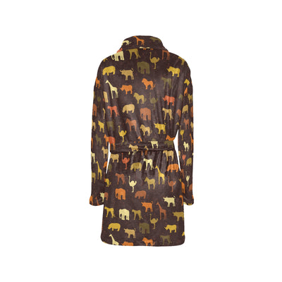 Safari Animal Print Design LKS301 Women's Fleece Robe