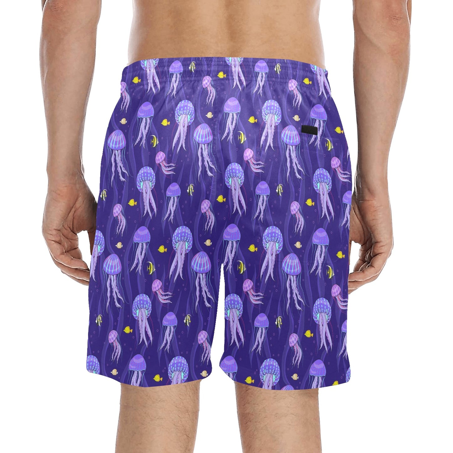 Jellyfish Style Print Men's Swim Trunks Beach Shorts