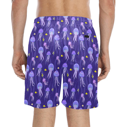 Jellyfish Style Print Men's Swim Trunks Beach Shorts