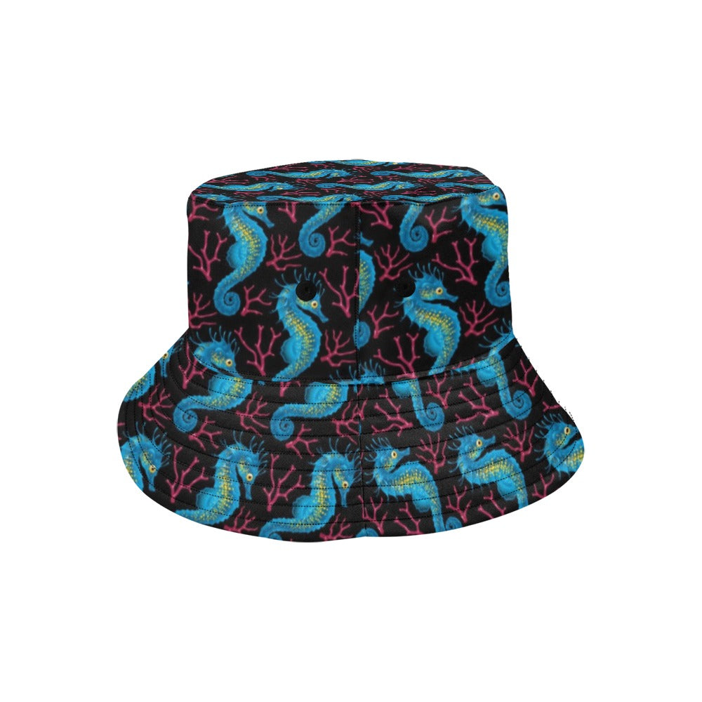 SeaHorse Print Design LKS401 Unisex Bucket Hat