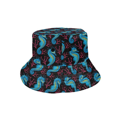 SeaHorse Print Design LKS401 Unisex Bucket Hat