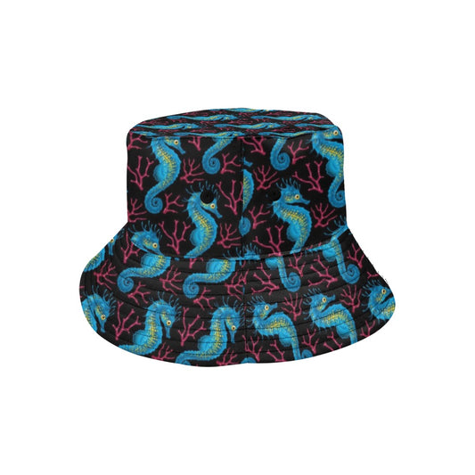 SeaHorse Print Design LKS401 Unisex Bucket Hat