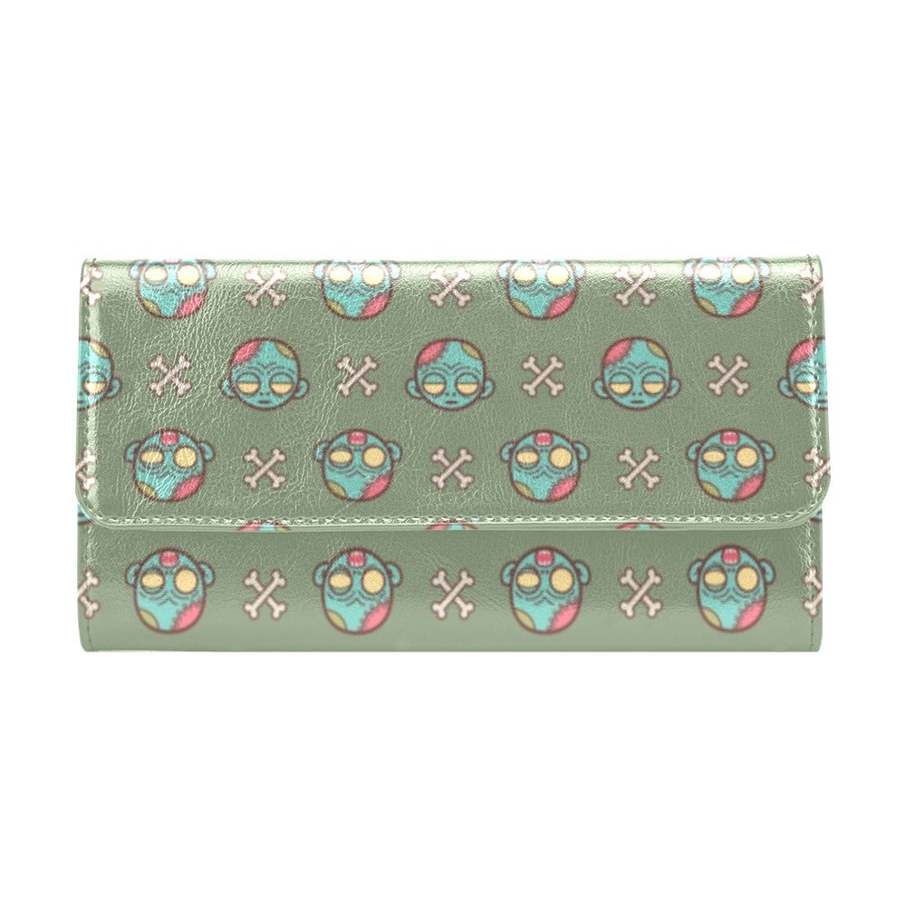 Zombie Print Design LKS301 Women's Trifold Wallet
