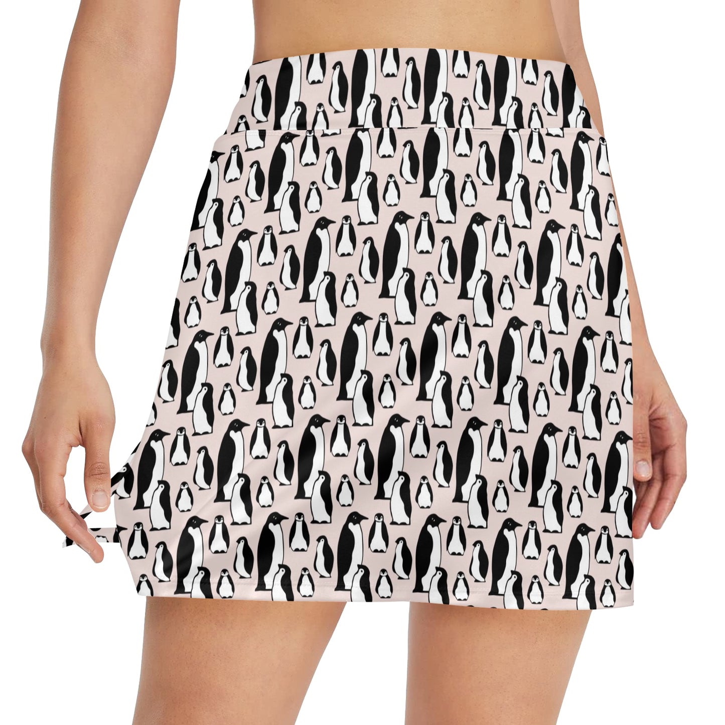Penguin Themed 17" Golf & Pickleball Skort with Pockets