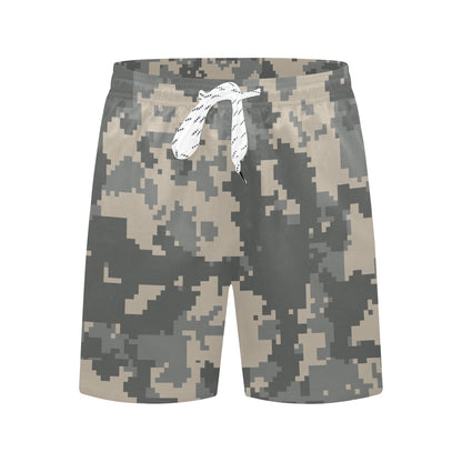 ACU Digital Camouflage Men's Swim Trunks Beach Shorts