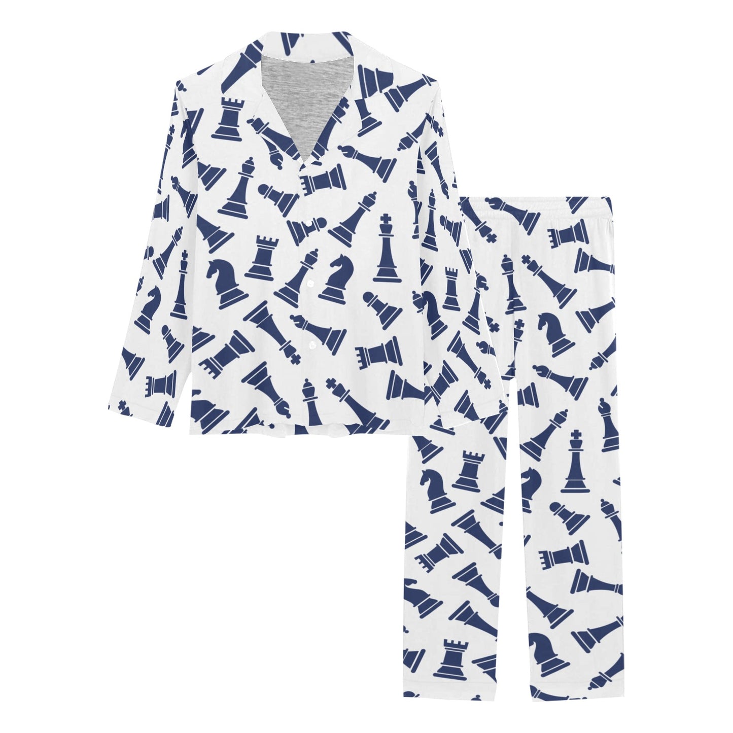 Chess Pattern Print Design 03 Women's Long Pajama Set