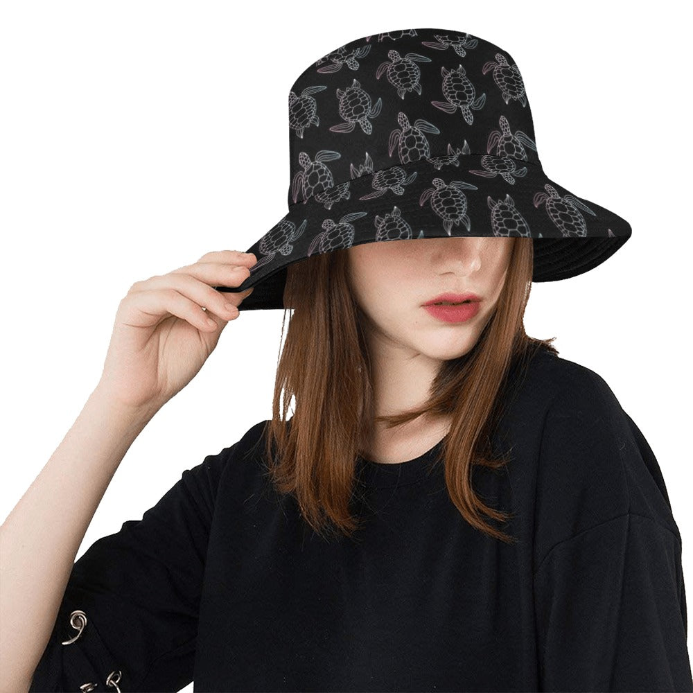 Sea Turtle Print Design LKS3012 Unisex Bucket Hat