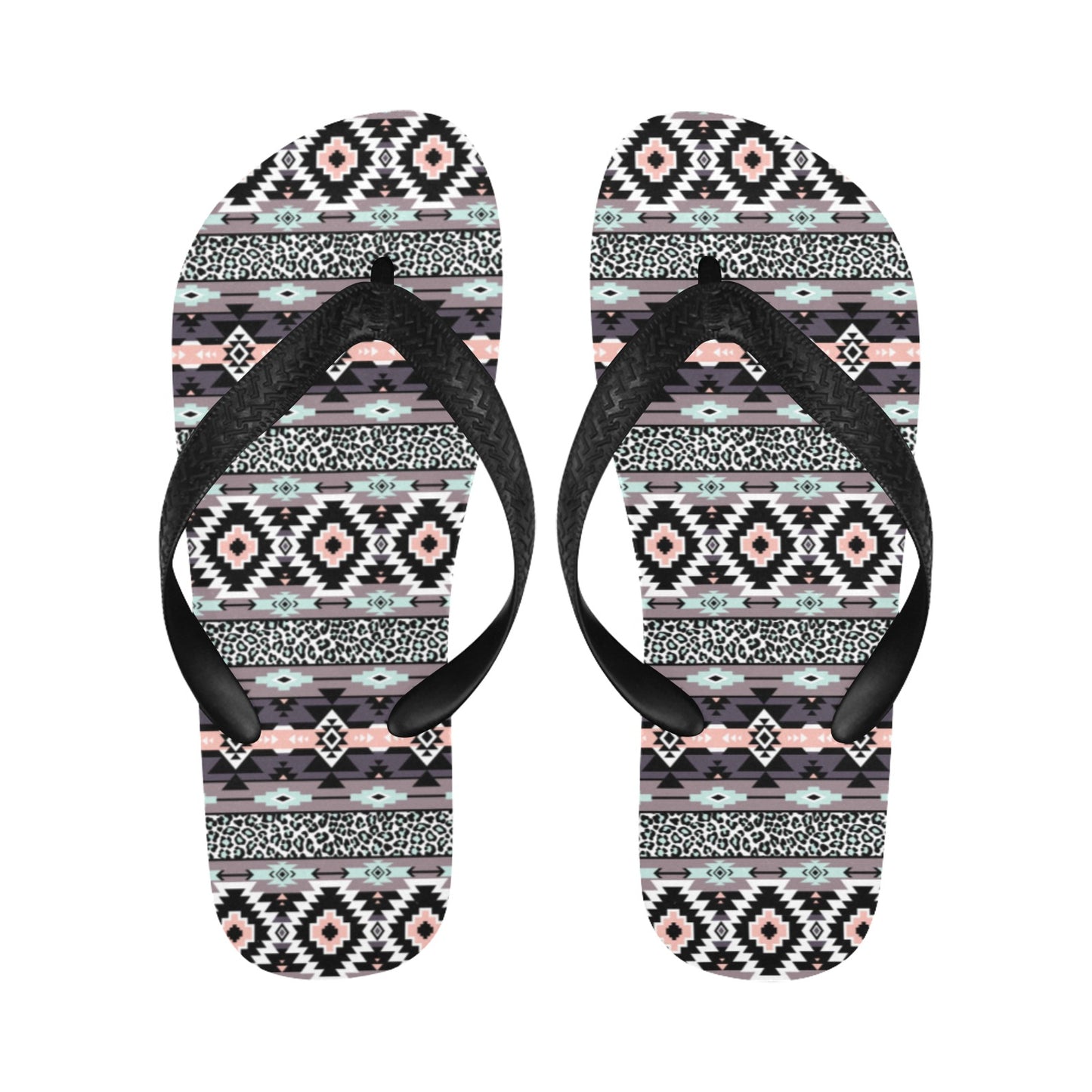 Safari Pattern Print Design LKS302 Flip Flops