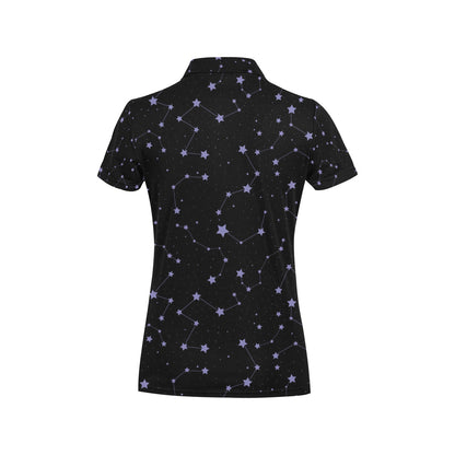 Star Print Design LKS303 Women's Polo Shirt
