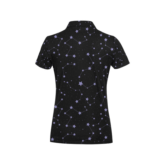 Star Print Design LKS303 Women's Polo Shirt