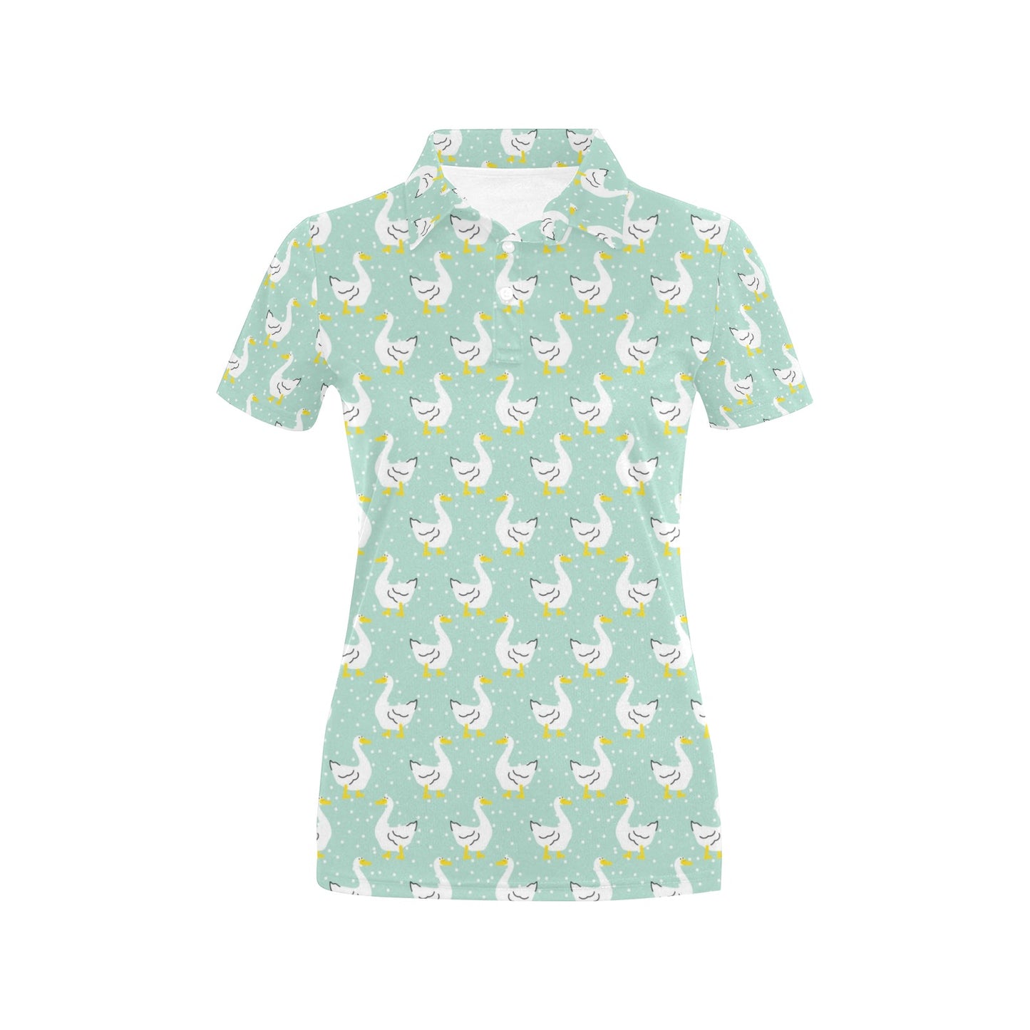 Goose Print Design LKS404 Women's Polo Shirt
