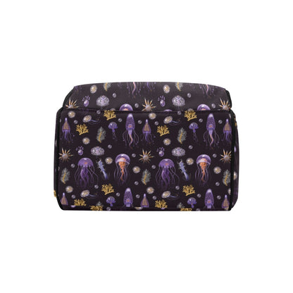 Seaweed With Jelly Fish Print Design LKS305 Diaper Bag Backpack