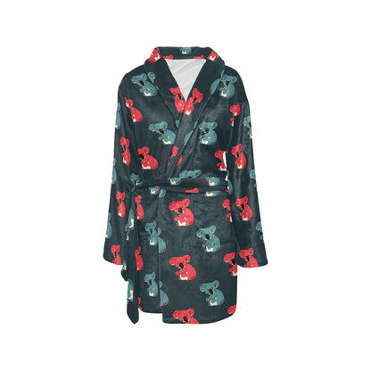 Koala Pattern Print Design 02 Women's Fleece Robe