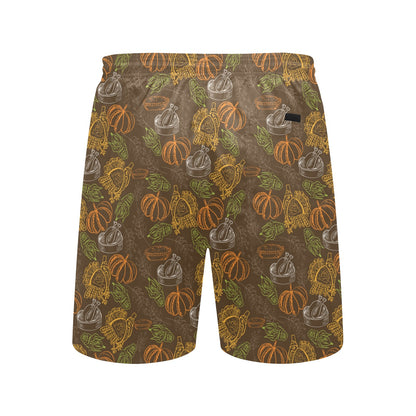 Thanksgiving Print Design LKS301 Men's Swim Trunks Beach Shorts