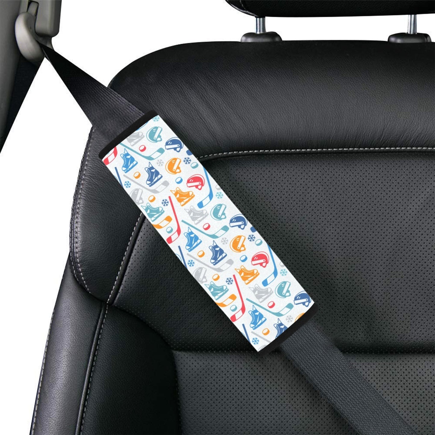 Hockey Equipment Print Design LKS301 Car Seat Belt Cover