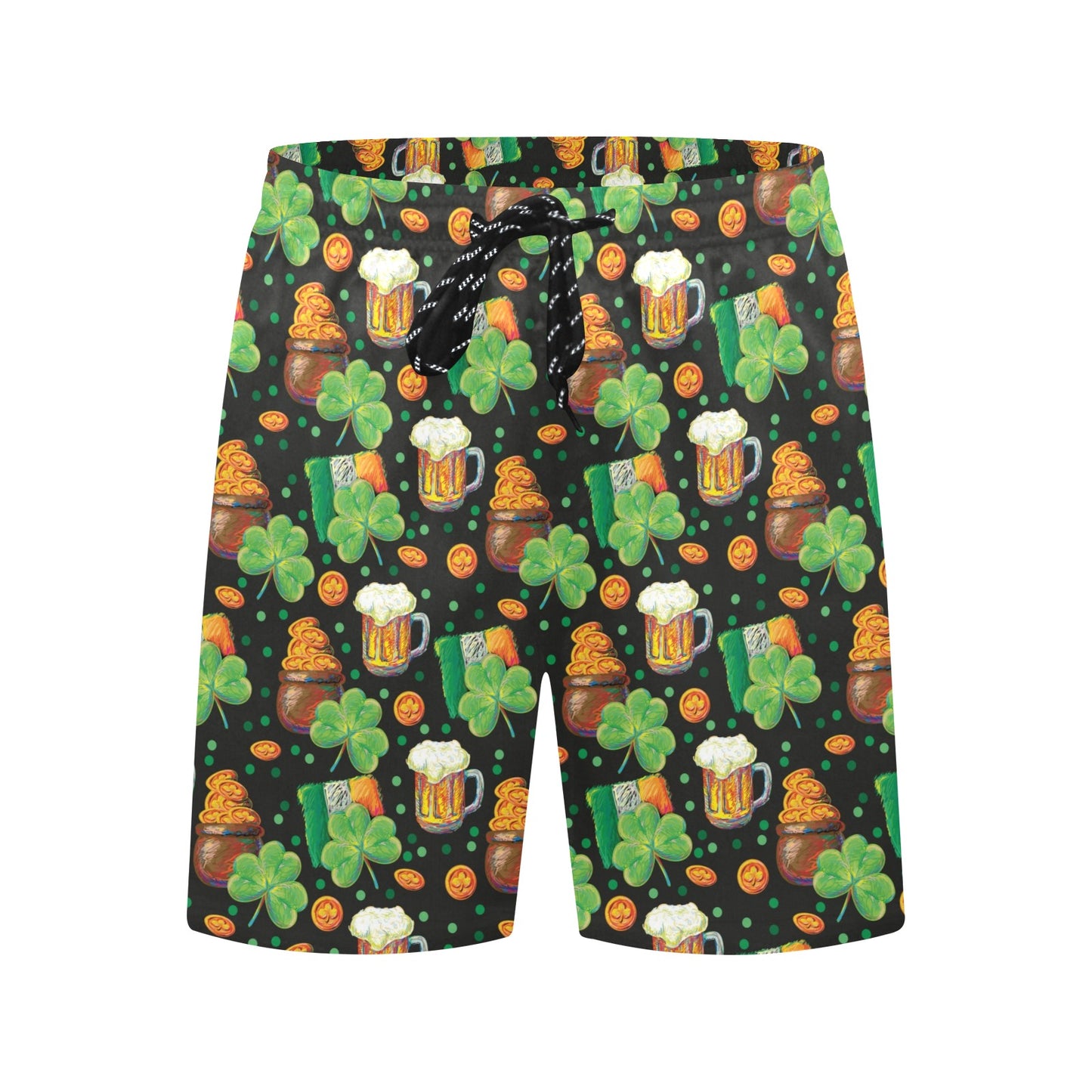 St Patricks Day Print Design LKS303 Men's Swim Trunks Beach Shorts