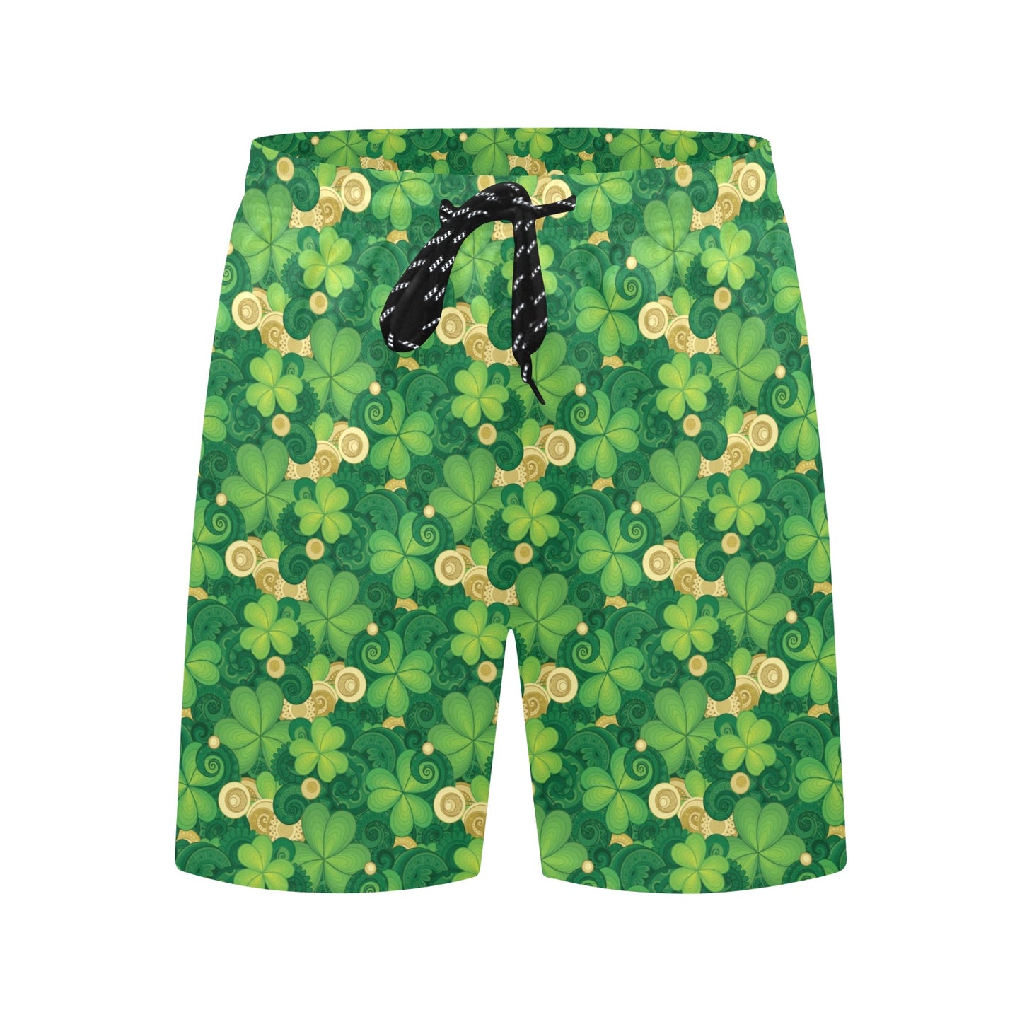 Shamrock Print Design LKS301 Men's Swim Trunks Beach Shorts