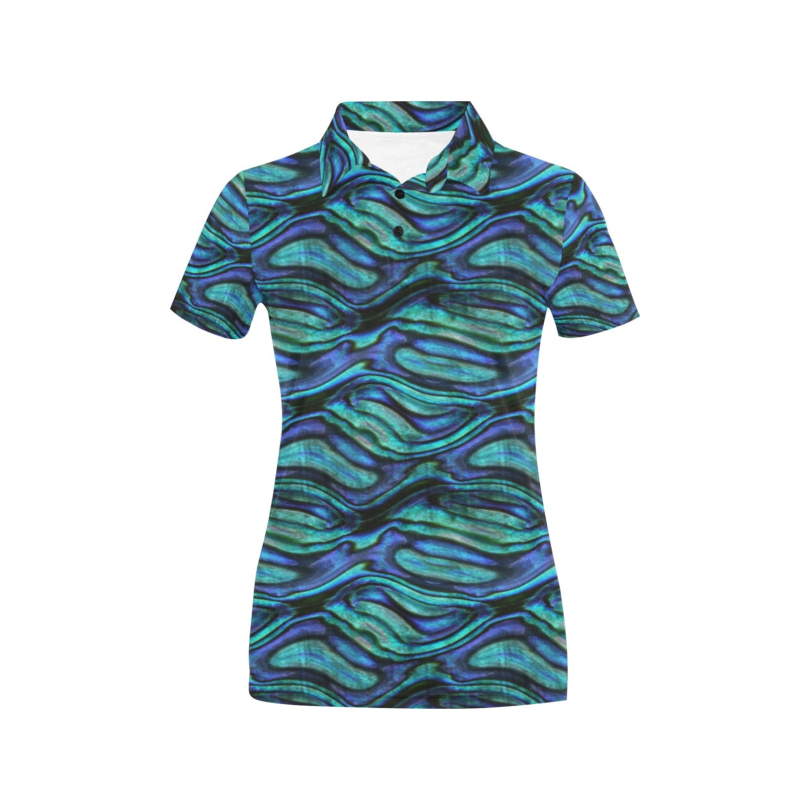 Abalone Pattern Print Design 02 Women's Polo Shirt