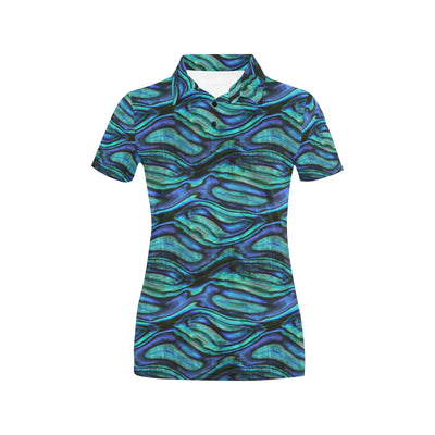 Abalone Pattern Print Design 02 Women's Polo Shirt