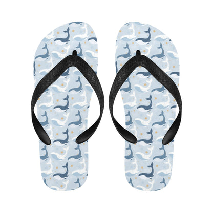 Whale Print Design LKS305 Flip Flops