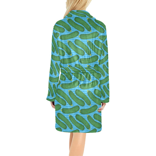 Zucchini Print Design LKS301 Women's Fleece Robe