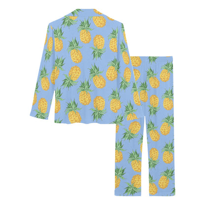 Pineapple Pattern Print Design A04 Women's Long Pajama Set