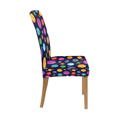 Planet Multicolor Print Design LKS302 Dining Chair Slipcover