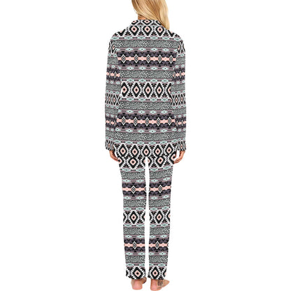 Safari Pattern Print Design LKS302 Women's Long Pajama Set