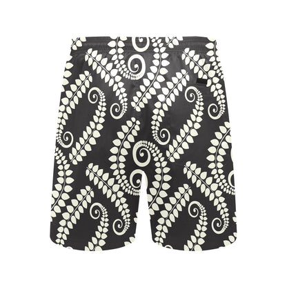 Fern Leave Print Pattern Men's Swim Trunks Beach Shorts