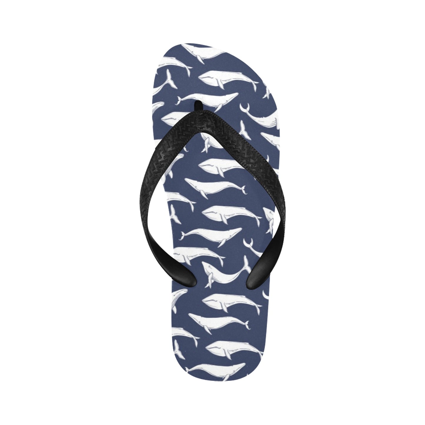 Whale Print Design LKS308 Flip Flops