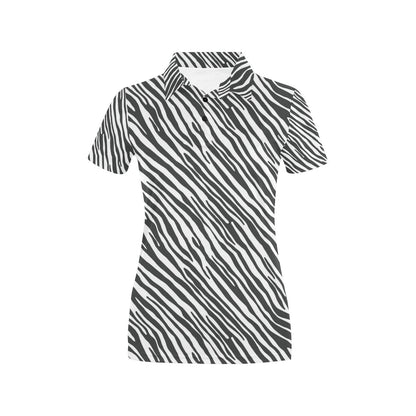 Zebra Classic Print Design LKS302 Women's Polo Shirt