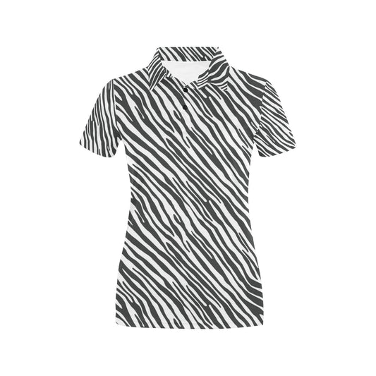 Zebra Classic Print Design LKS302 Women's Polo Shirt