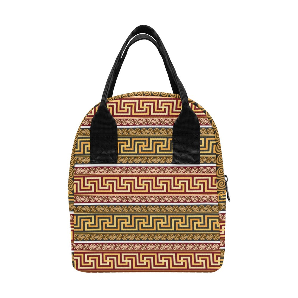 Ancient Greek Pattern Print Design LKS302 Insulated Lunch Bag
