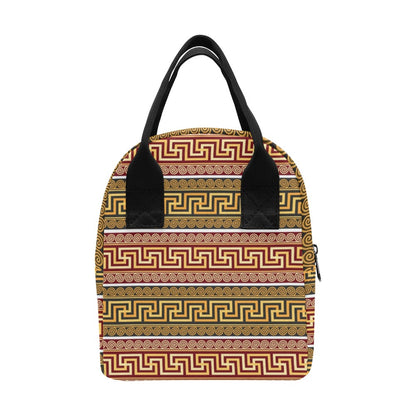 Ancient Greek Pattern Print Design LKS302 Insulated Lunch Bag