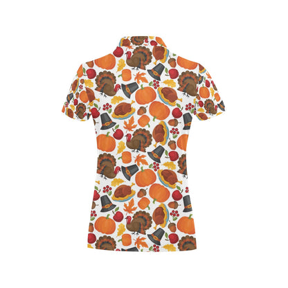 Thanksgiving Print Design LKS304 Women's Polo Shirt