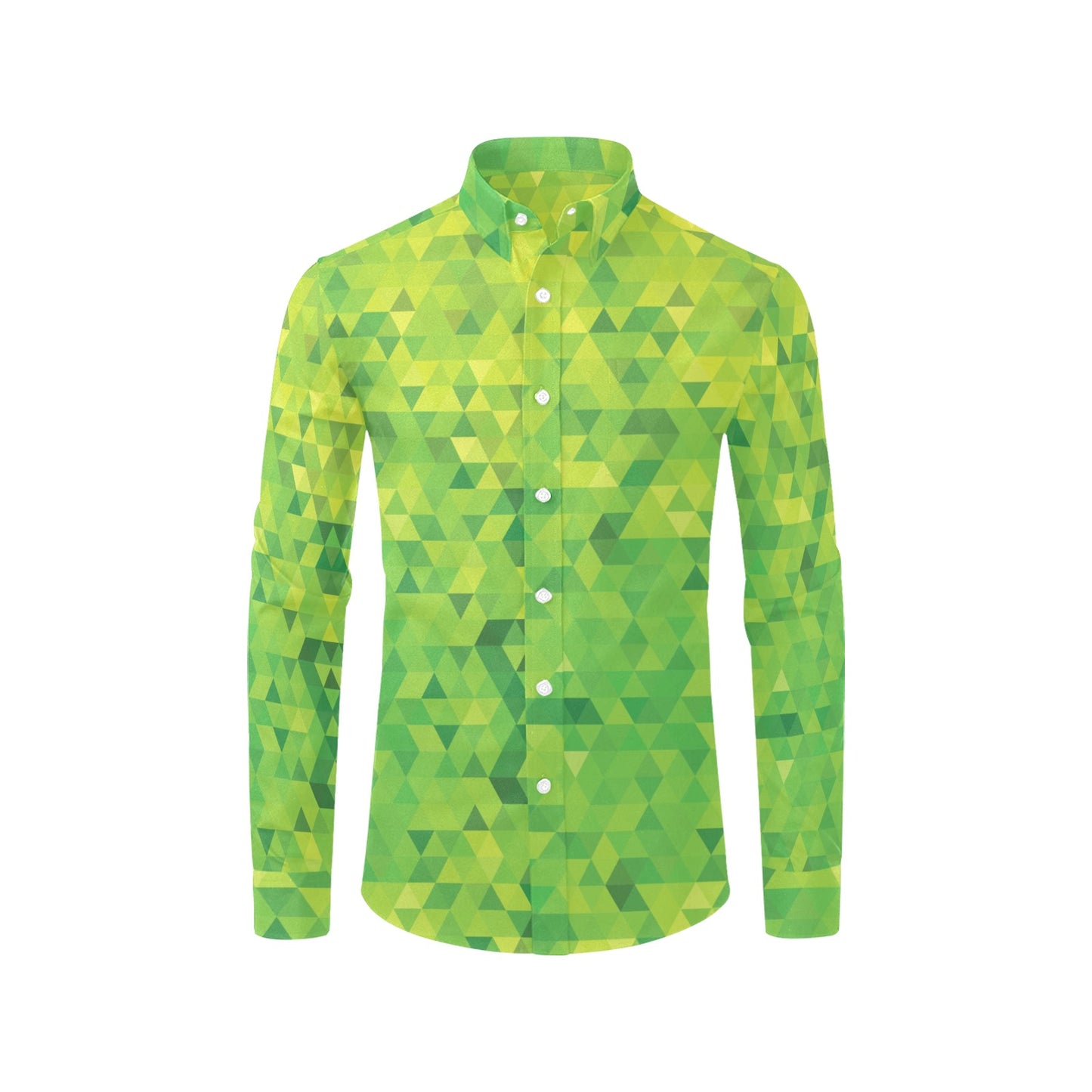 Geometric Print Design LKS402 Men's Long Sleeve Dress Shirt
