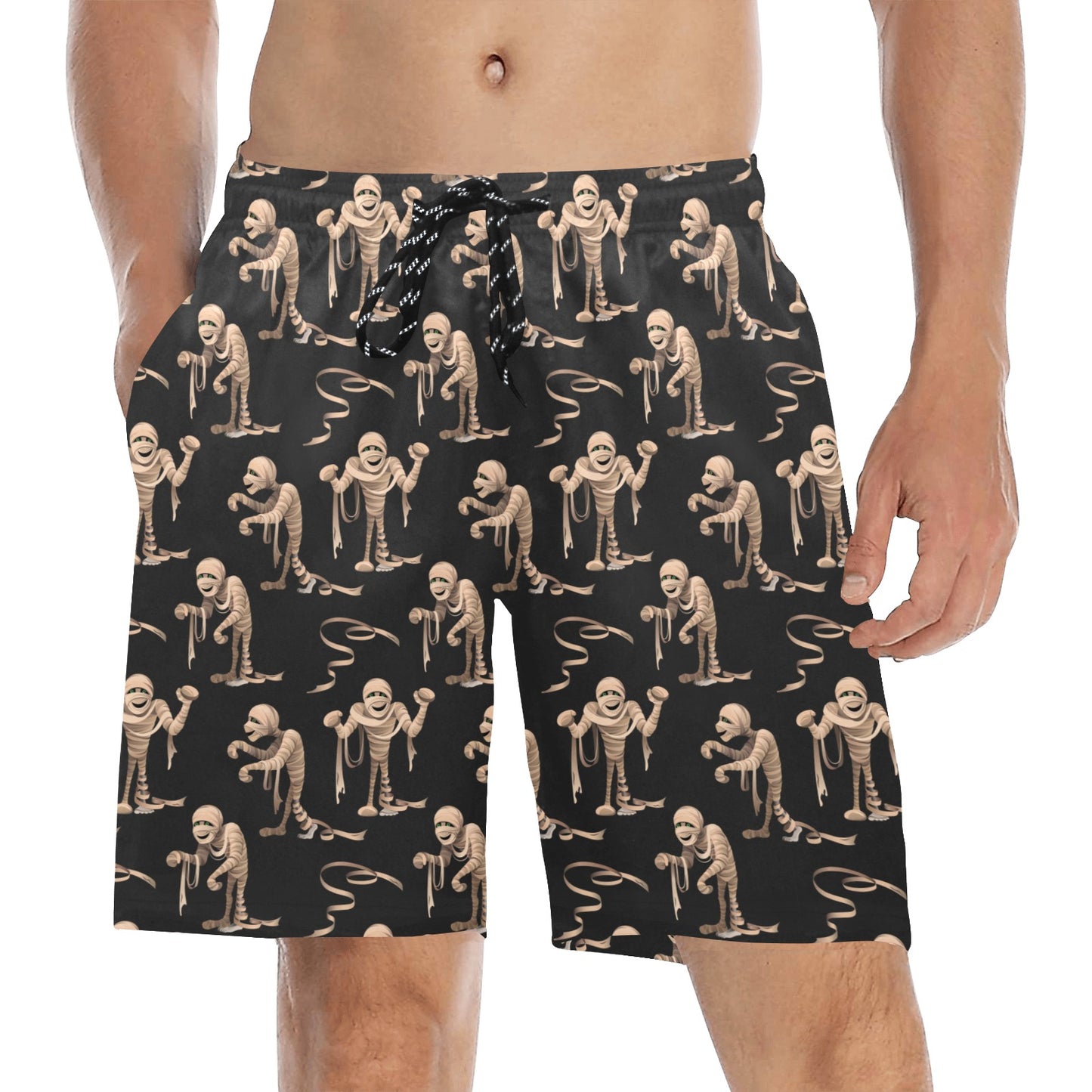 Mummy Print Design LKS302 Men's Swim Trunks Beach Shorts