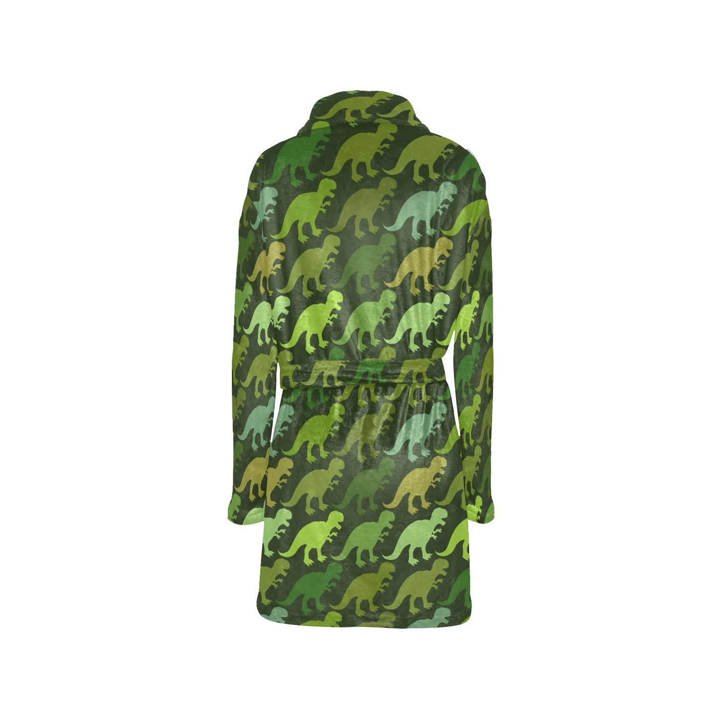 T Rex Pattern Print Design A03 Women's Fleece Robe