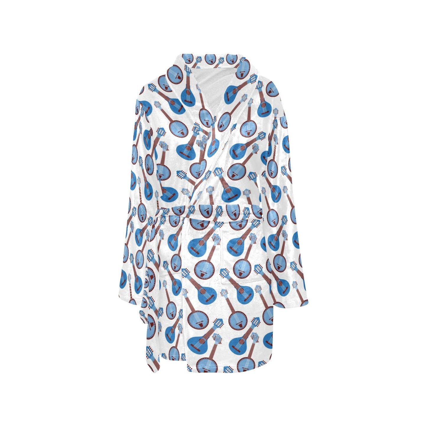 Banjo Print Design LKS401 Women's Fleece Robe