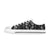 Bandana Paisley Black Print Design LKS308 Women's White Low Top Shoes