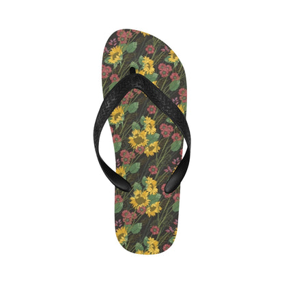 Sunflower Print Design LKS303 Flip Flops