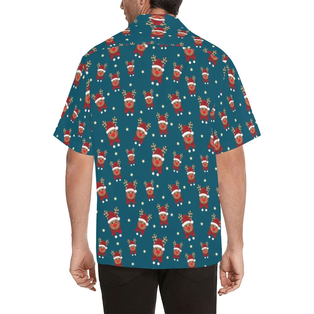 Reindeer Print Design LKS406 Men's Men's Hawaiian Shirt