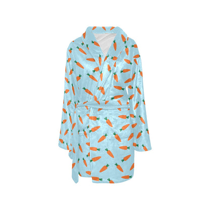 Carrot Pattern Print Design 03 Women's Fleece Robe