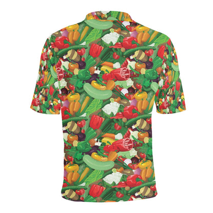 Salad Mix Vegetableprint Design LKS301 Men Polo Shirt