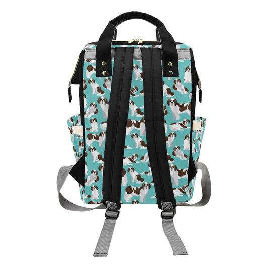 St Bernards Print Design LKS302 Diaper Bag Backpack