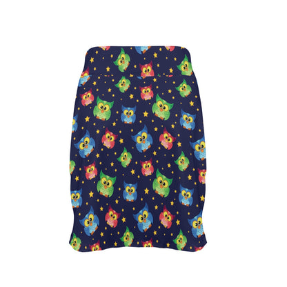 Owl with Star Themed Design Print 17" Golf & Pickleball Skort with Pockets