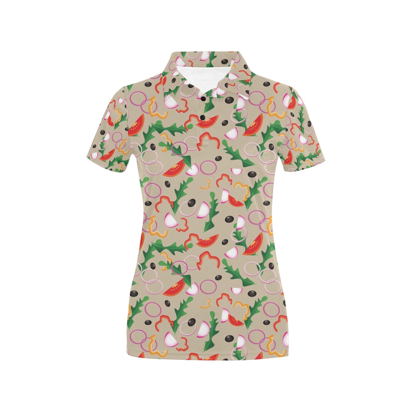 Salad Print Design LKS303 Women's Polo Shirt