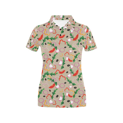 Salad Print Design LKS303 Women's Polo Shirt